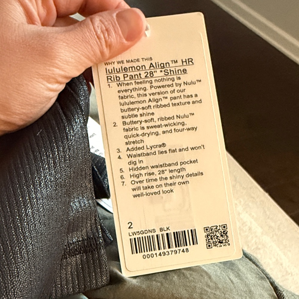 Lululemon Black Ribbed Pants